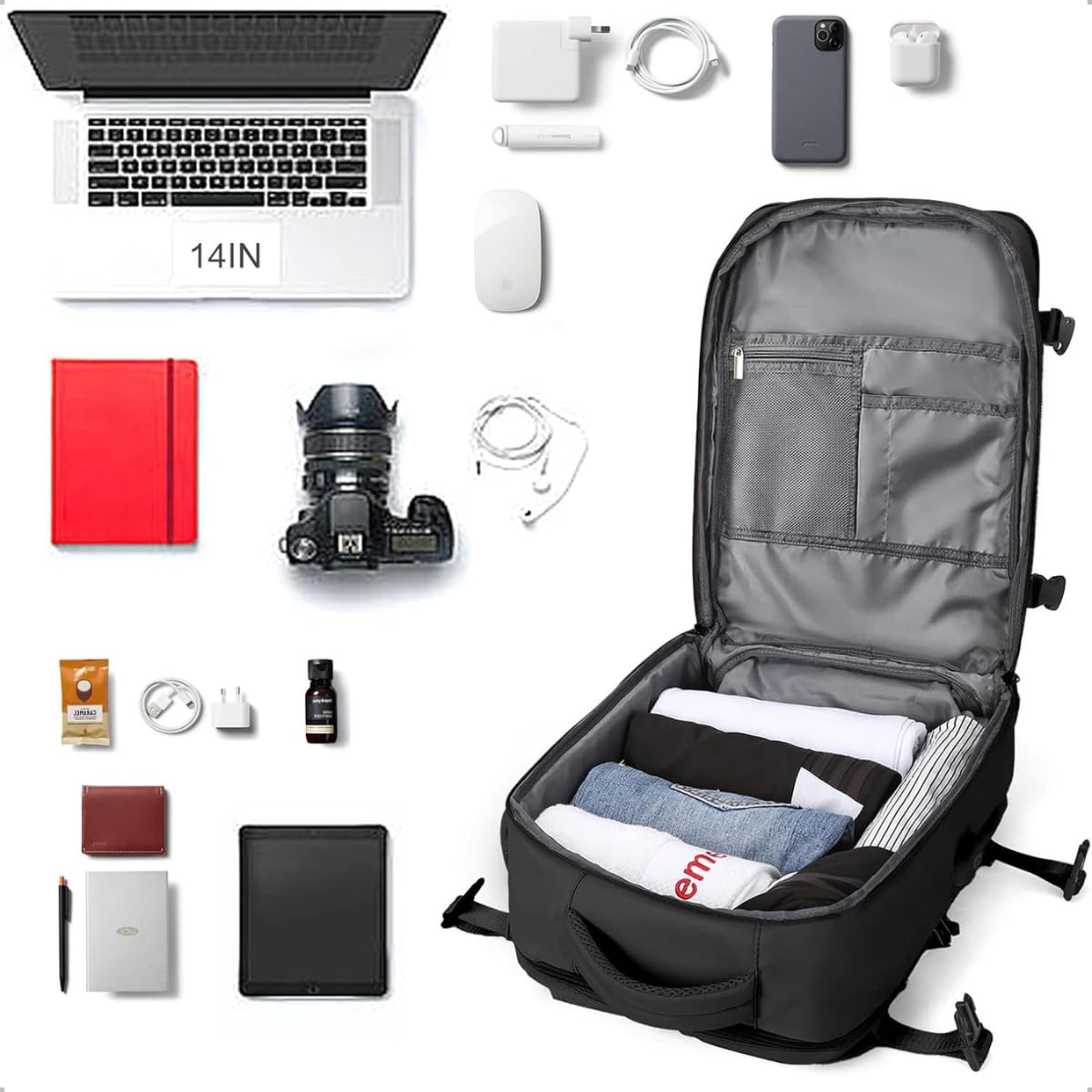 Mochila De Viagem Avião Grande Multifuncional Unissex – Mochila De Mão Com Porta USB, Compartimento para Tênis, Notebook em promoção! Veja a oferta e mais achadinhos de Bolsas 6 Hoje é o melhor dia para comprar Mochila De Viagem Avião Grande Multifuncional Unissex – Mochila De Mão Com Porta USB, Compartimento para Tênis, Notebook com aquele preço maroto! Promoção! Aproveite a oferta! 6