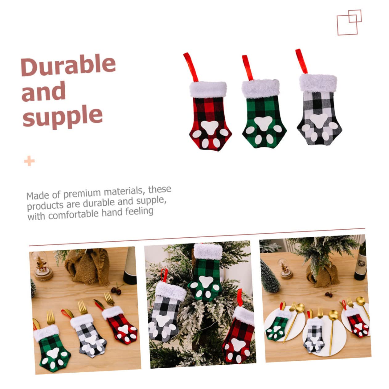 MAGICLULU 15pezzi Forma per Natale Sacchetti per e Decorazioni Natalizie per Feste per Tavole Festa e Decorazioni Natale