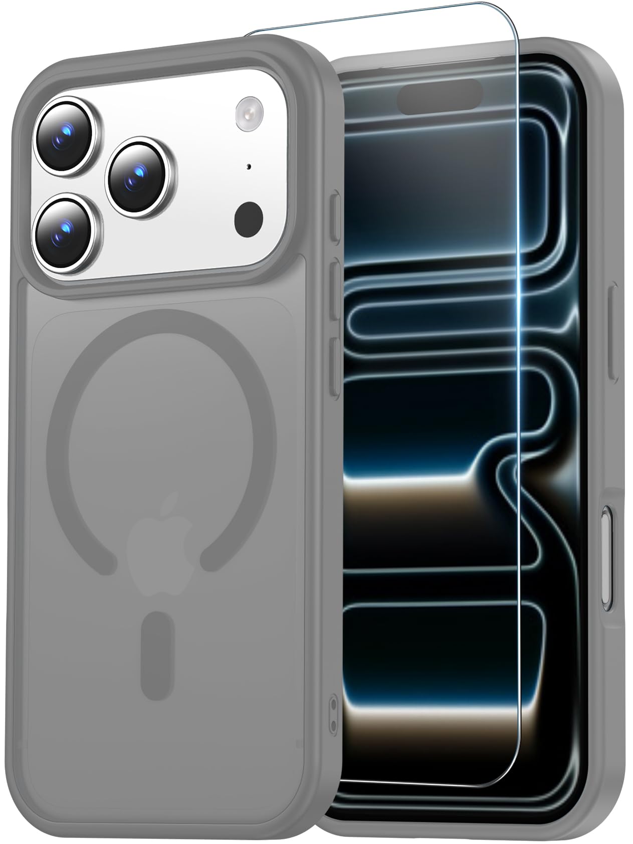 Temdan for iPhone 18 Pro Case/iPhone 17 Pro Case, Titanium Gray