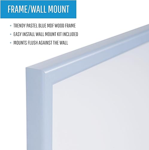 Miniatura 4 de MasterVision Pastel Collection - Pizarra magnética de borrado en seco, marco MDF de color azul, 23.62 x 17.72 pulgadas