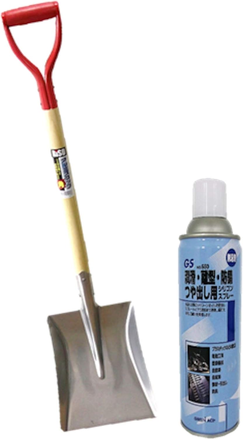 Amazon 木柄アルミ角スコップ 雪付着軽減用シリコンスプレーセット スコップ シャベル Amazon 木柄アルミ角スコップ 雪付着軽減用シリコンスプレーセット スコップ シャベル