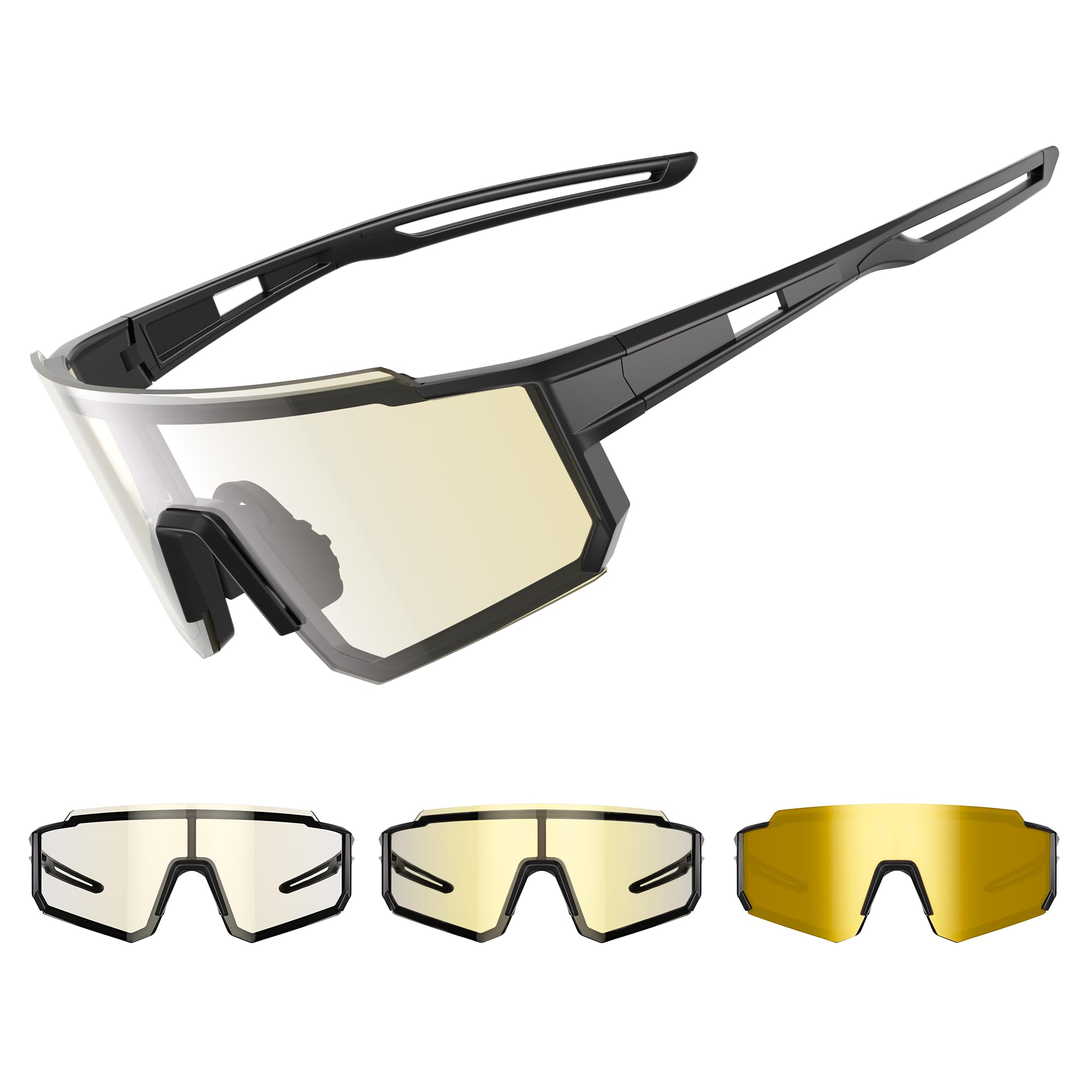 suoso Sportbrille-Sonnenbrille Herren-Damen-Fahrradbrille-Sunglasses men-Polarisiert-UV400-Damen-Ski Sonnenbrille-Schnelle Brille Rave-Radfahren-Fahrrad-Angeln-Rennrad brille