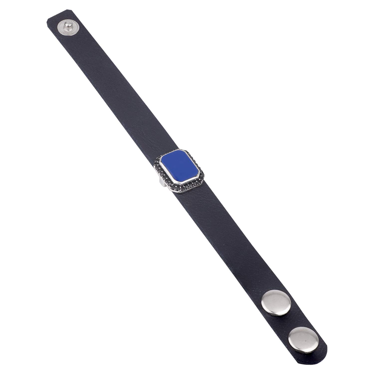 CZ Studded Leather Bracelet