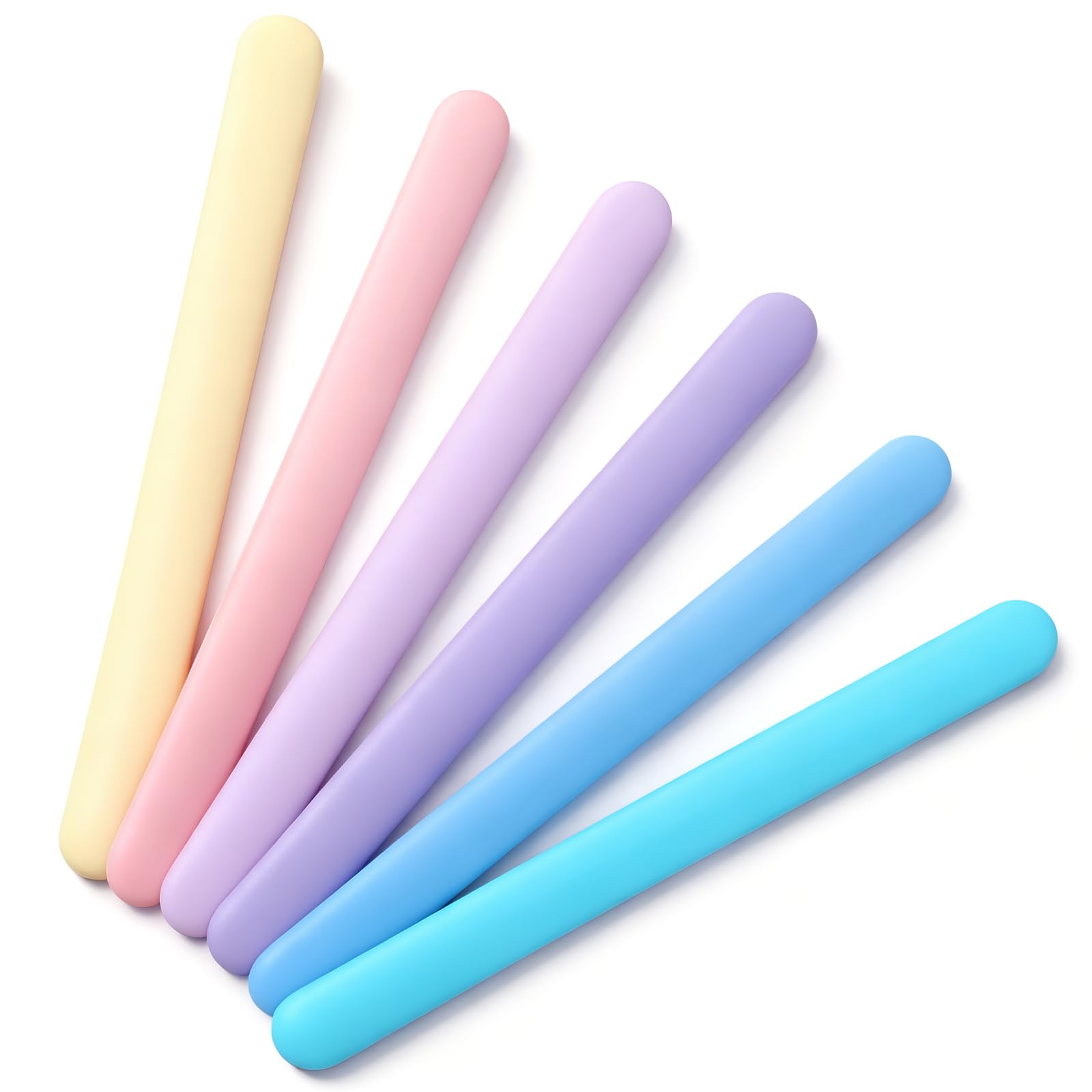 Luxeu Silicone Stir Sticks, 6 Pcs 16cm Reusable Stirring Rods for Mixing Resin, Silicone Mixing Sticks for Paint, Liquid, Facial Mask, DIY Crafts, Resin Accessories