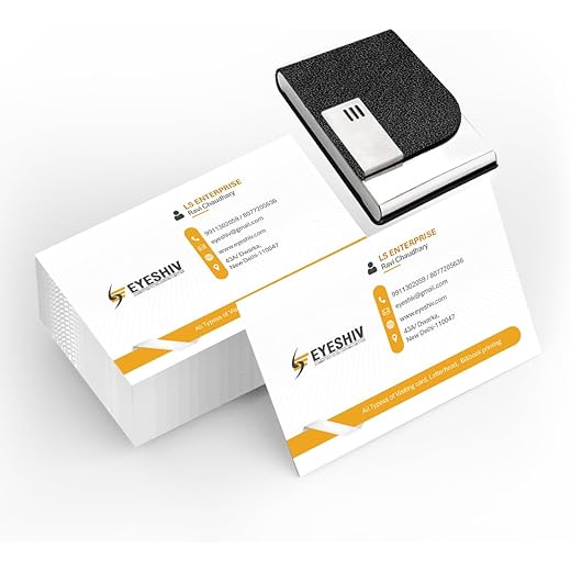 Customized Business Card Design + Holder 100 Cards