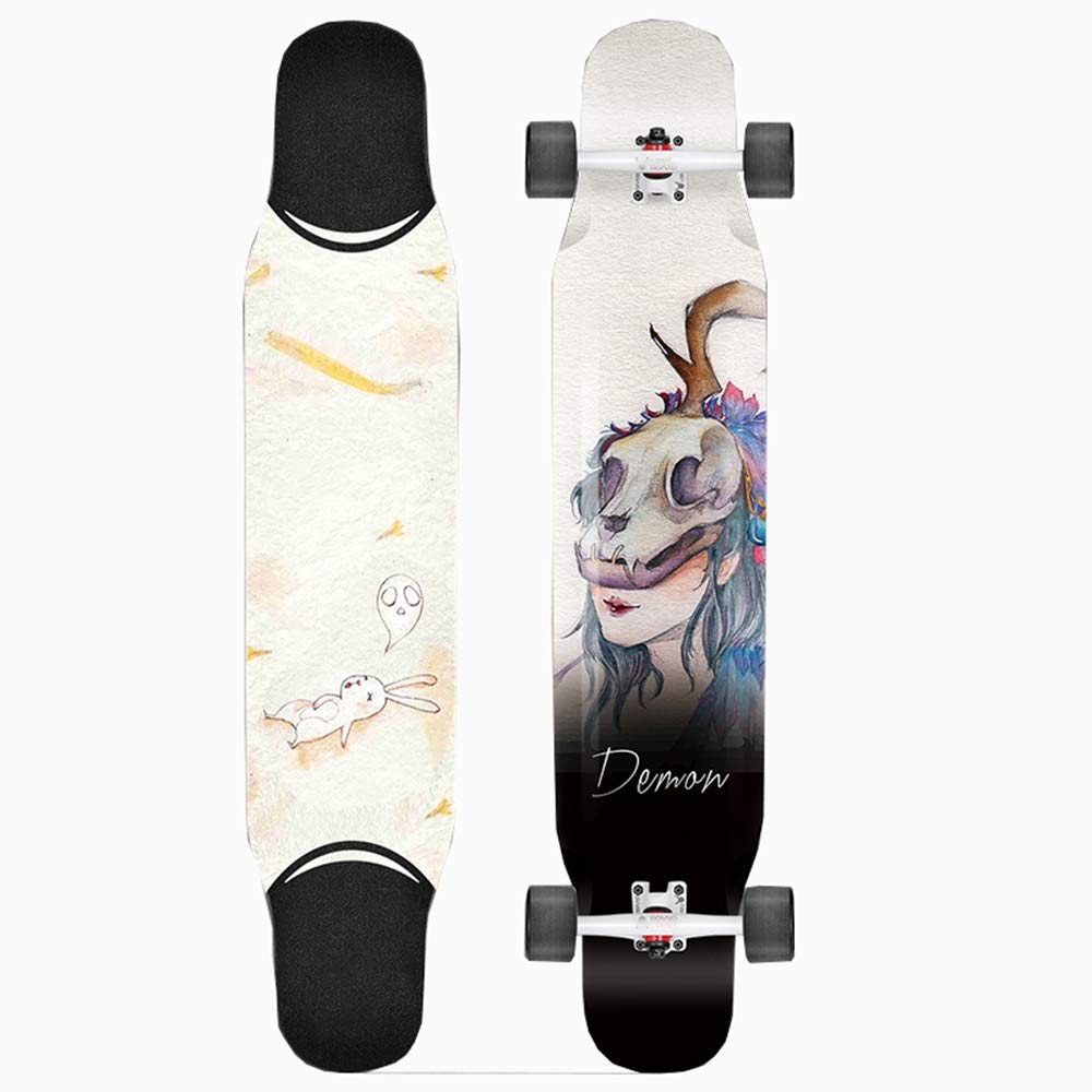 Skateboard 45" Wide Deck Maple Dancing Longboard Suitable for Adults, Beginners, Boys and Girls Commuting Skateboard Bearing Weight 150kg Kids Complete (Color : #5)