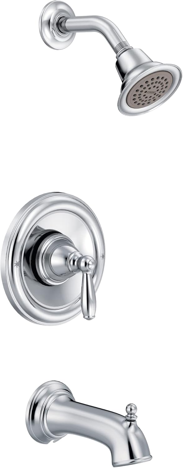 Moen T2153 Brantford PosiTemp Tub and Shower Trim Kit Without Valve (Chrome), Bathtub & Shower