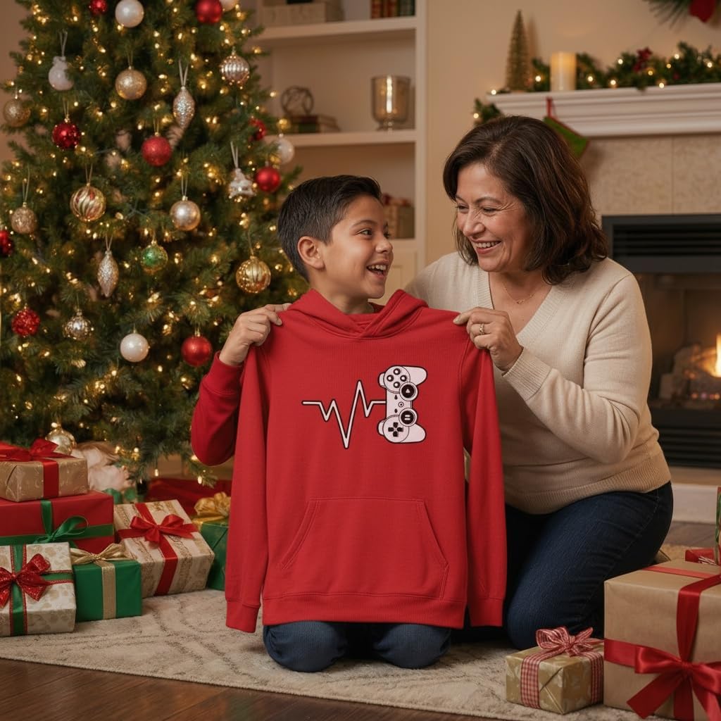 Tstars Gamer Hoodie for Boys - Youth Gaming Pullover with Controller Graphic - Gift Idea for Kids and Teen Gamers - Image 2