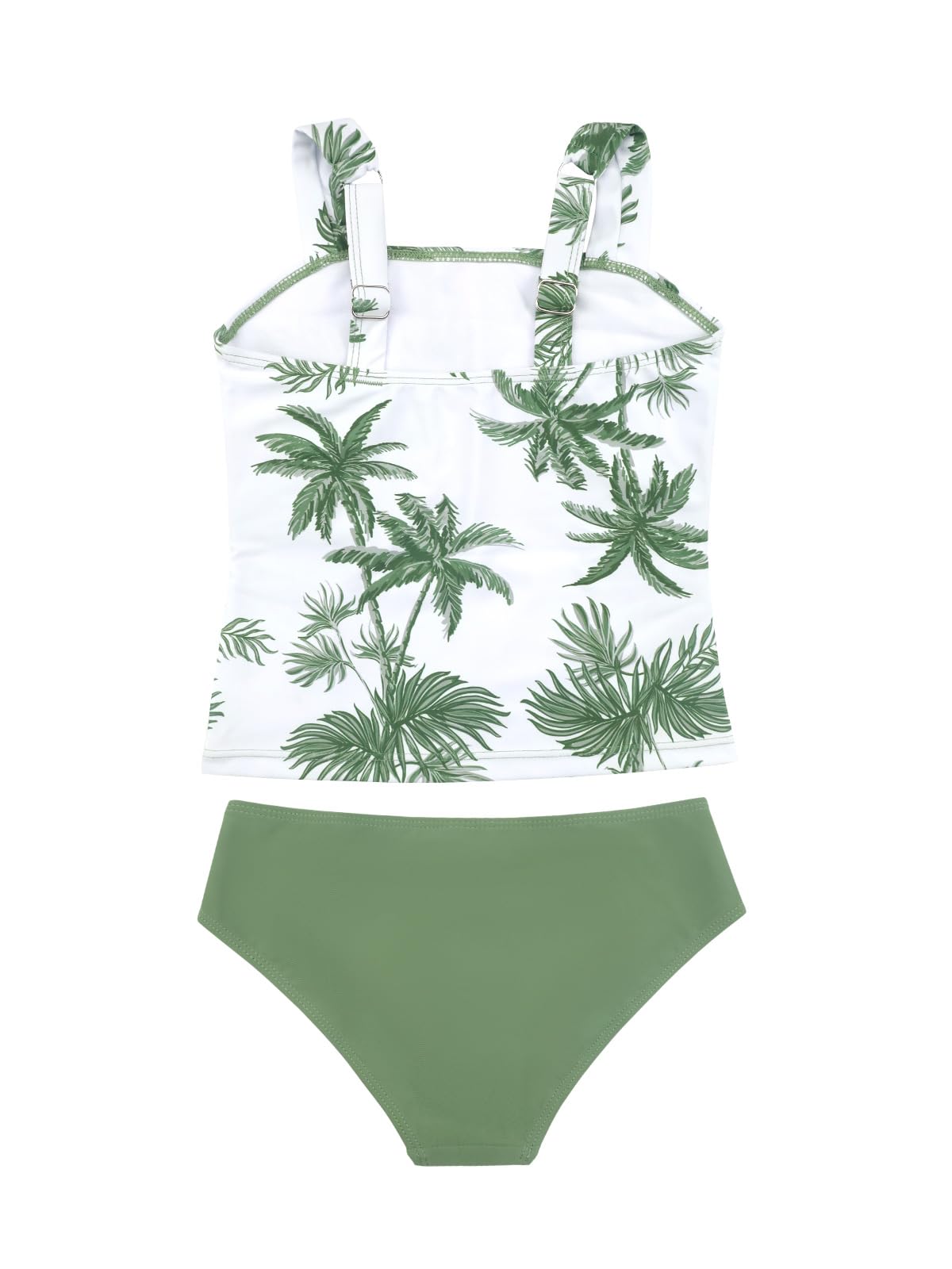 SHEKINI Ensemble tankini 3 pièces pour fille - Haut modeste - Bas de bikini avec jupe cache-maillot de bain - Âge 8-14 ans