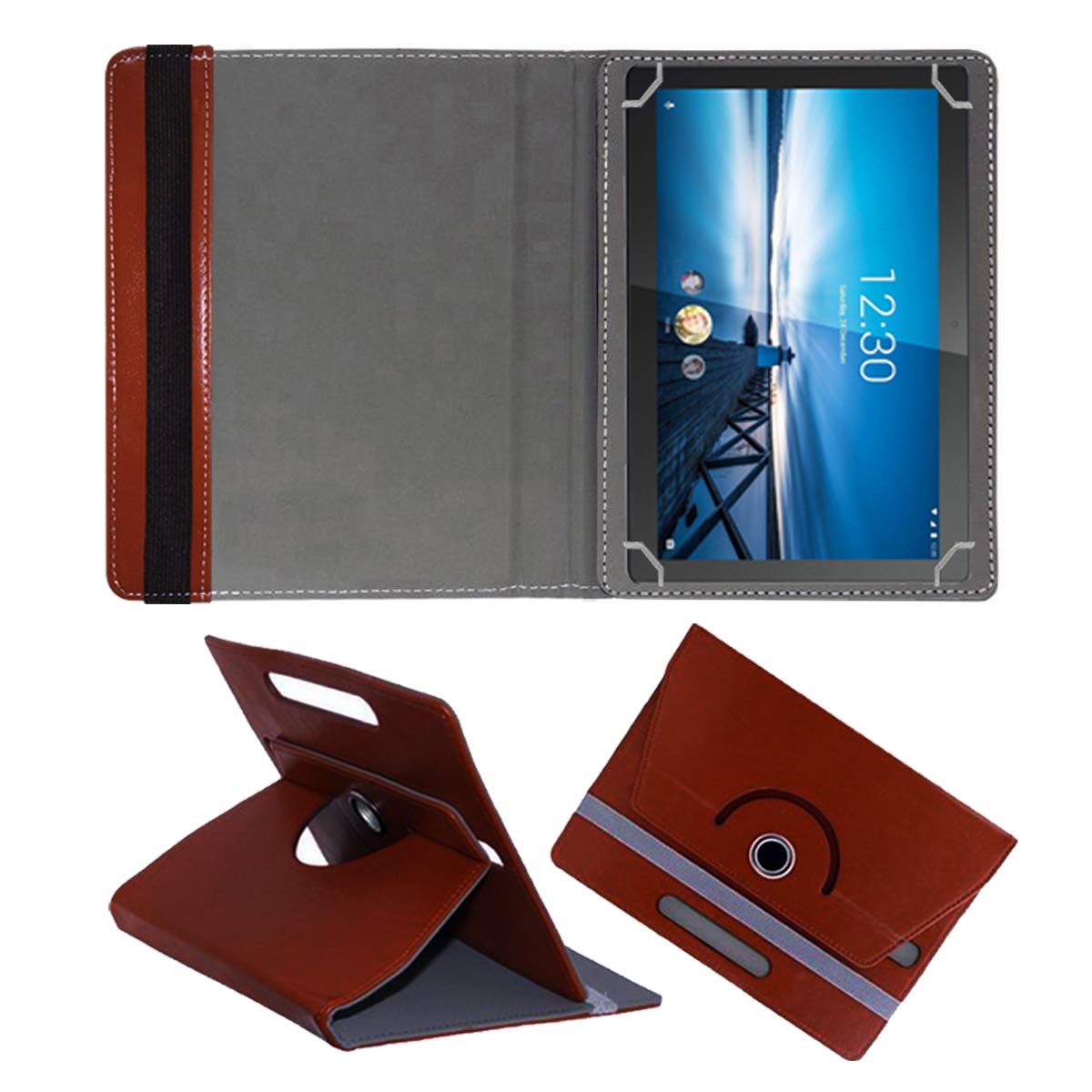 Fastway Rotating Leather Flip Case for Lenovo Tab M10 Tablet (10.1 inch, 32GB, Wi-Fi + 4G LTE) Tablet Cover Stand (Brown) (B07NZTP32T) Amazon Price History, Amazon Price Tracker