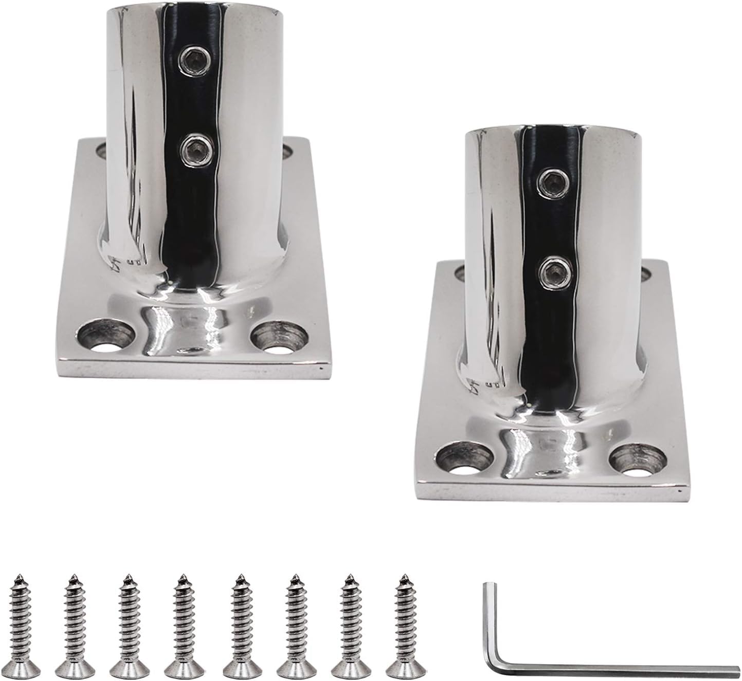 Heavy Duty 316 Stainless Steel 90 Degree Pipe Tube Connector Clamp Boat