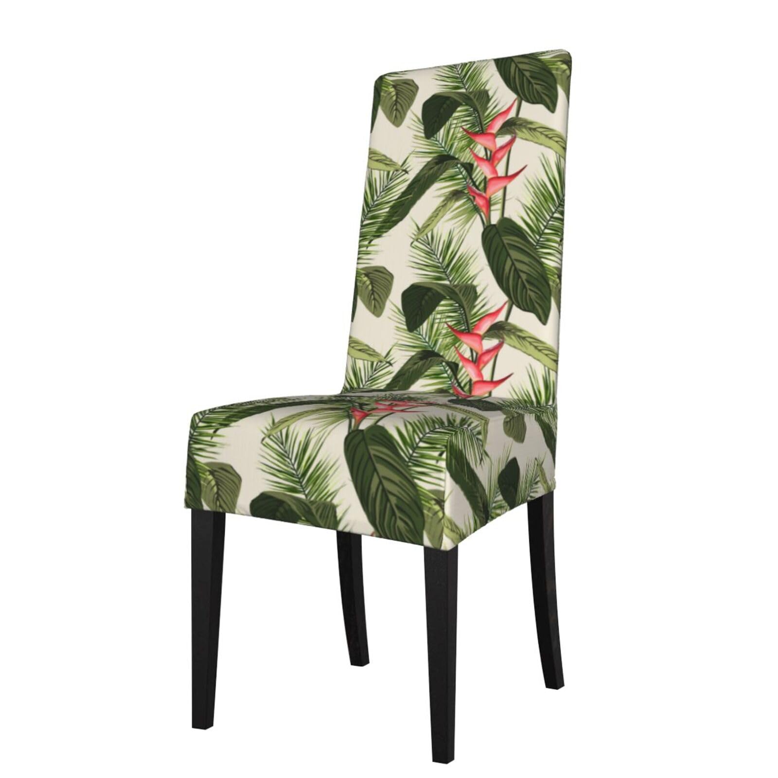 LKYMOH Tropical Vivid Tropical Flower, Chair Covers Stretch Chair Slipcovers for Dining Room, for Party Pet Protection Universal Fit Soft Polyester