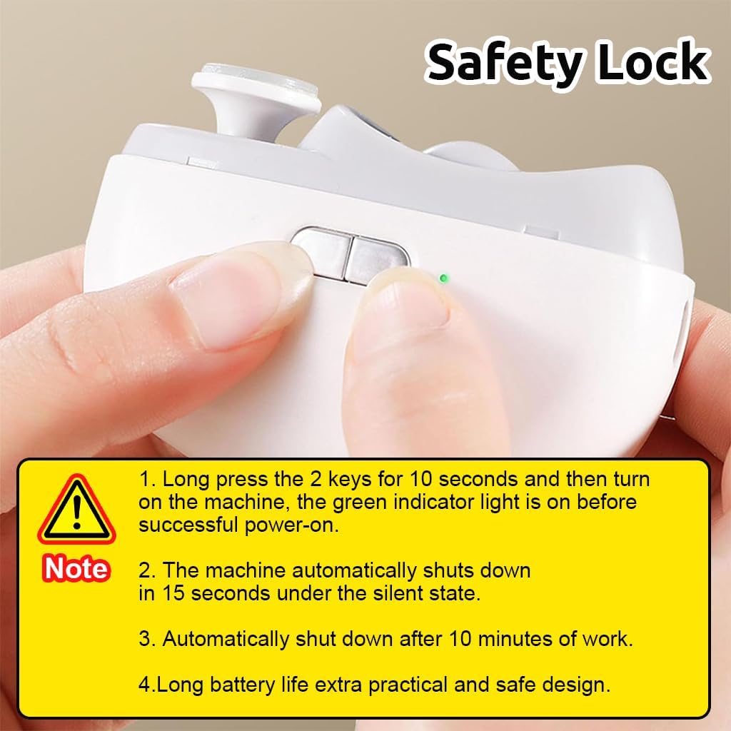 MVM Enterprise Electric Automatic Nail Clipper with Light & 2 Speeds Design, Nail Scraps Storage,USB Rechargeable Safety Fingernail Trimmer for Baby, Kids, Seniors and Adult