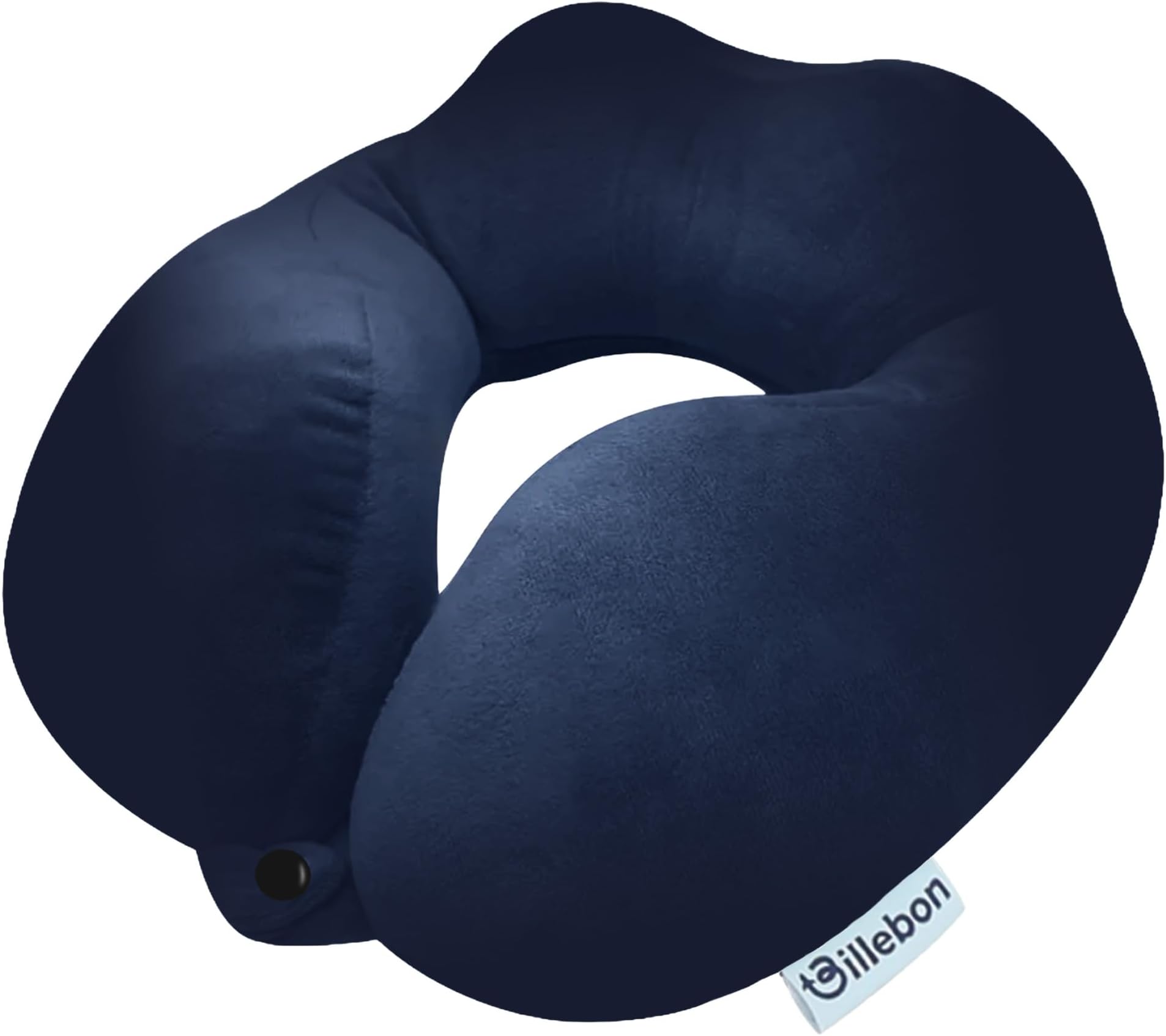 - Billebon Premium Neck Pillow Airplane Travel Pillow Neck Adjustable 360 Degree Support Head Rest Neck Support Pillow for Travel (Navy Blue)