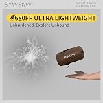 Down Sleeping Bag for Backpacking with Pillow, Envelope Ultraight Sleeping Bag for Camping and Hiking Outdoor with 680 FP Duck Down, YKK Two-Way Zipper (Coffee)
