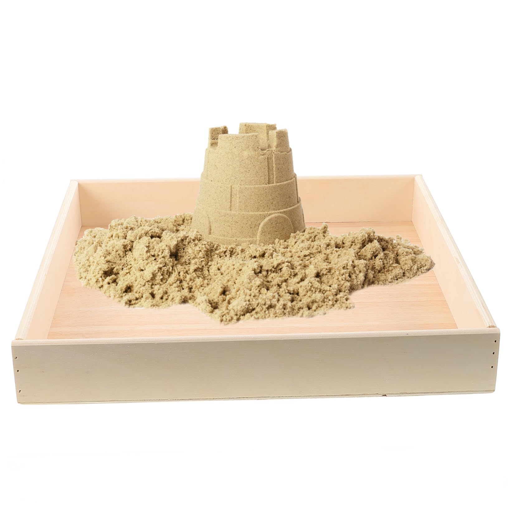 TOYANDONA Sandbox Portatile Legno Per Ragazzo Ragazza Sabbiere Per Attività Indoor e Outdoor Gioco Creativo e Sicuro Design Elegante e Compatto