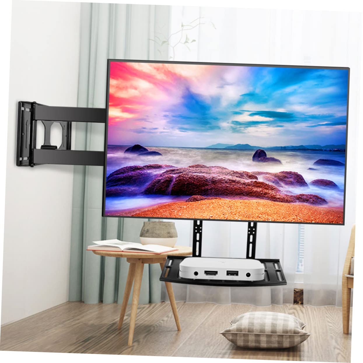 Gatuida Support de Rangement Mural en Acier Noir pour Routeur, sans Perçage
