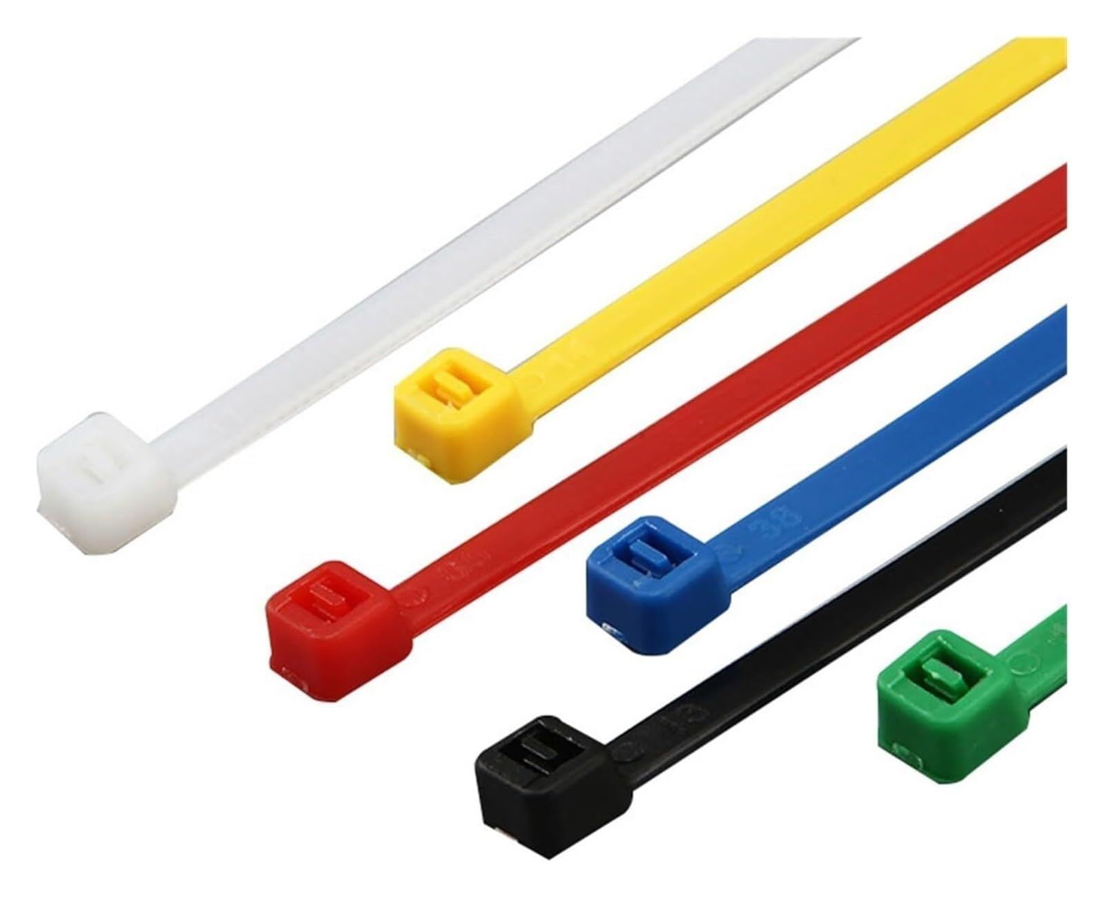 Udpoiuyt Yellow Nylon Cable Ties, Nylon Cable Ties, Self-Locking Multicolor Multiple Sizes, 100 Pcs(,3X100mm)