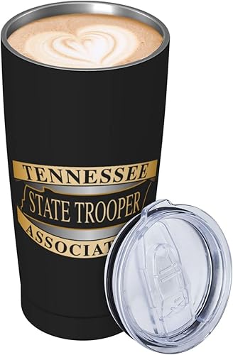 Miniatura 3 de Tennessee State Troopers Association Car Cup Coffee Travel Mug Stainless Steel Straw Travel Tumbler Vacuum Insulated Keep Cold