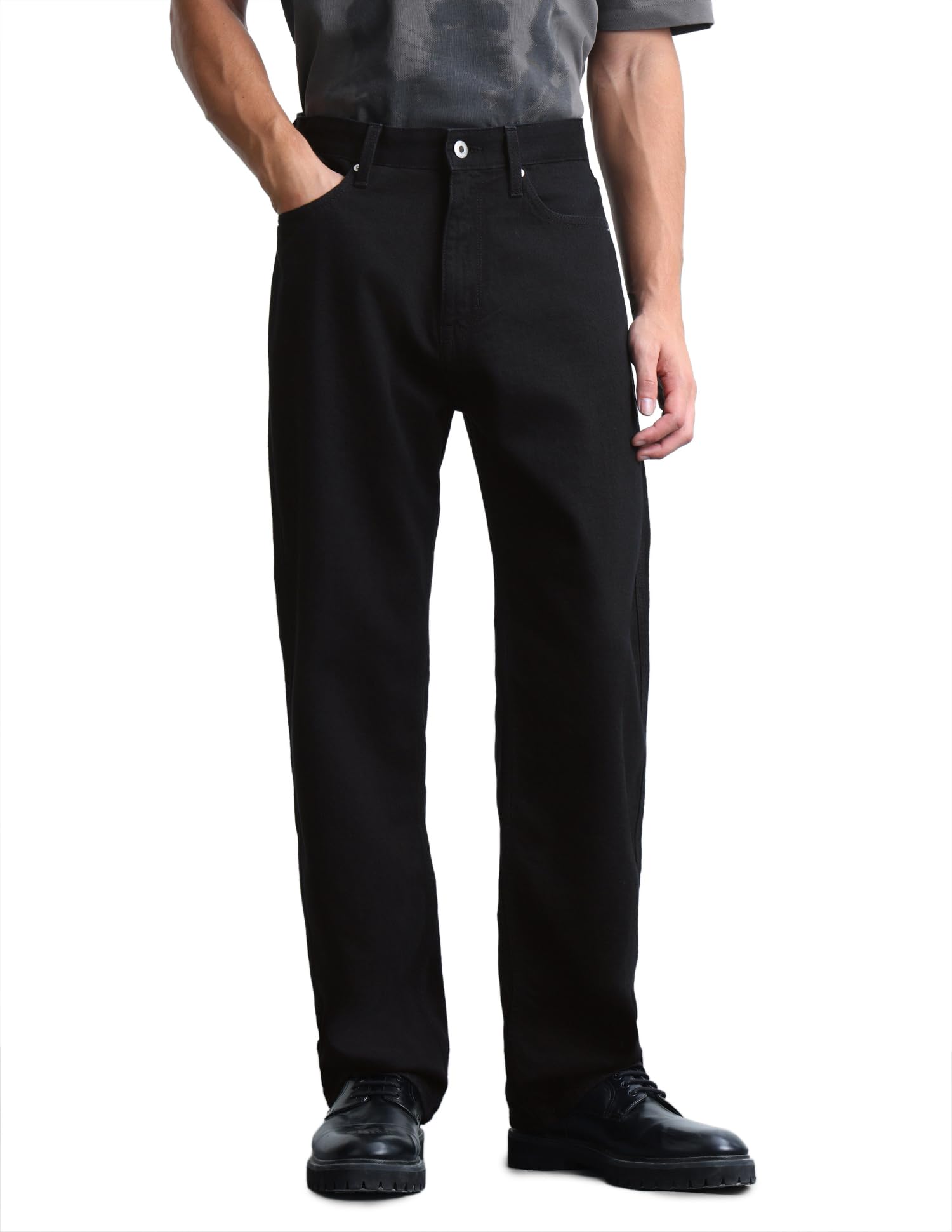 flying machine Men's Loose Fit Jeans| Solid | Mid Rise | Stretchable | Jeans for Man-picture-17