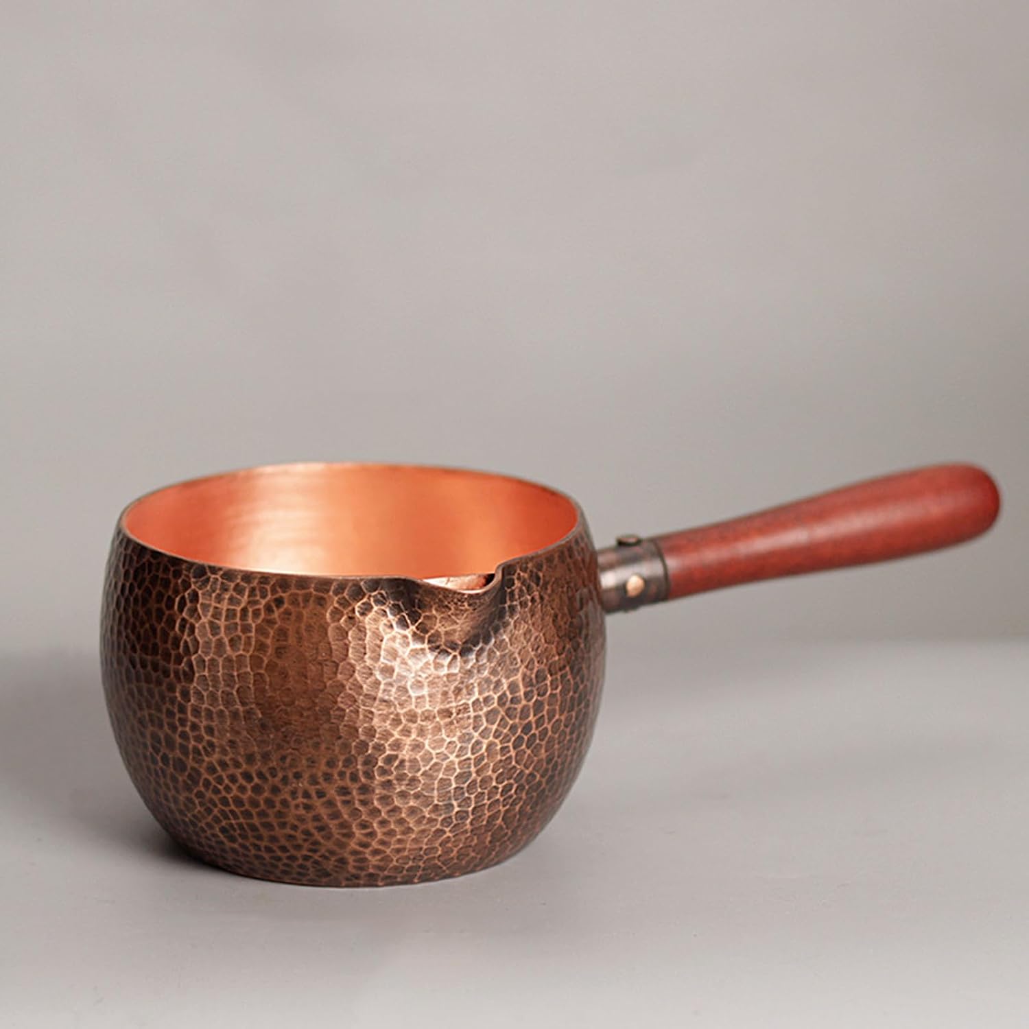 A,Solid Copper Coffee Pot with Handle