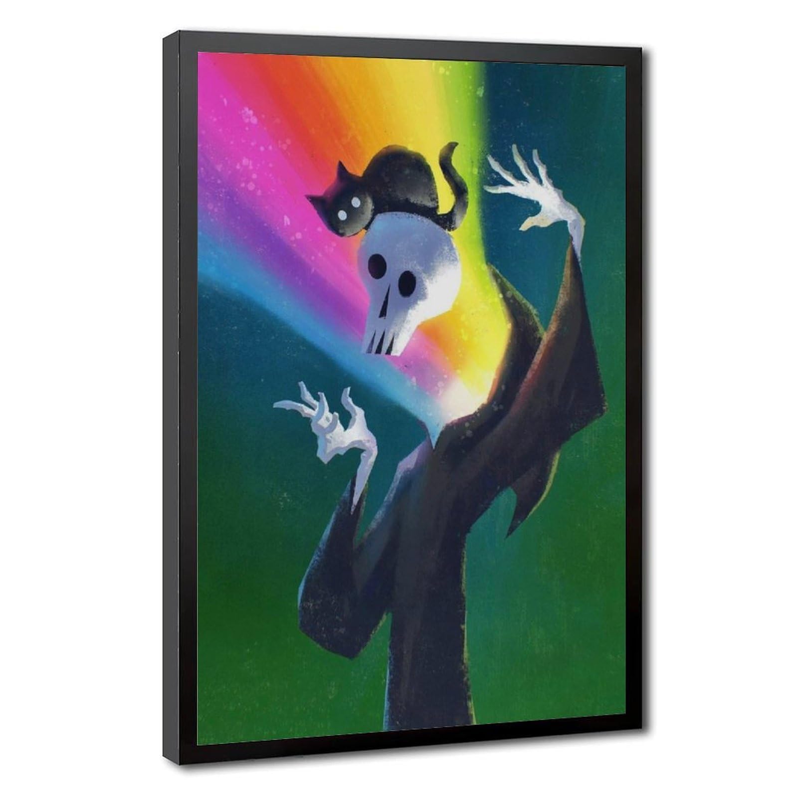 Bareronor Ghosts And Cats Funny (7) Canvas Poster Bedroom Decor Landscape Office Room Decor Gift 24" L X 36" W