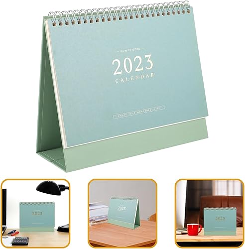 Miniatura 5 de Calendario de escritorio 2023 con espiral para decoración de escritorio, calendarios abatibles, agenda mensual, agenda diaria, agenda diaria,