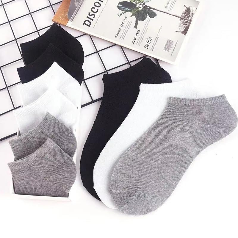 Image of Women's and Men's 10 Pack Thin Cotton Low Cut Ankle Socks (White)