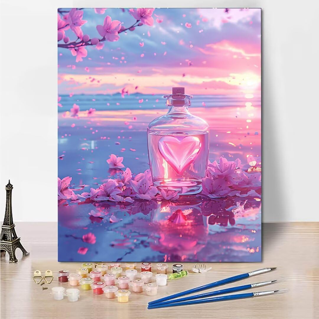 RNXAOPEN Dipingere con i Numeri Bambini, Passatempo per Adulti Kit Lavoretti Creativi per Bambini, Paint by Numbers Idee Regalo Bambina Bambino, Giochi Creativi Giochi Bambina name 70x95cm 2904-8