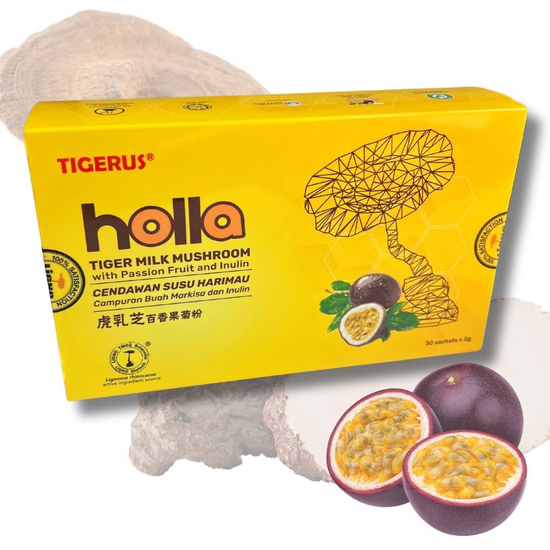 Fruit de la passion Tigre de lait + Lignosus Tiger Milk Mushroom + Inuline – Idéal mix Soupes, Smoothies & Desserts