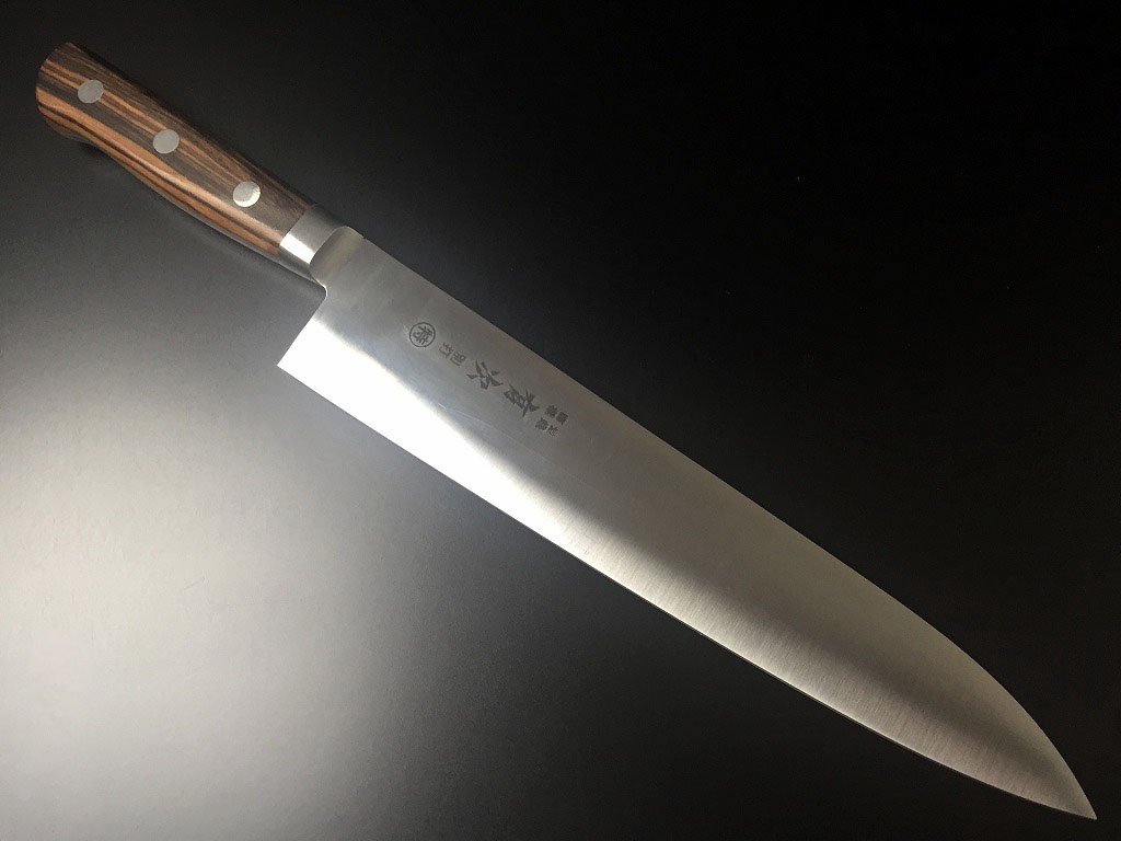 Amazon | 有次 包丁 牛刀 240mm 超合金鋼 築地 ARITSUGU 柄 名入れ
