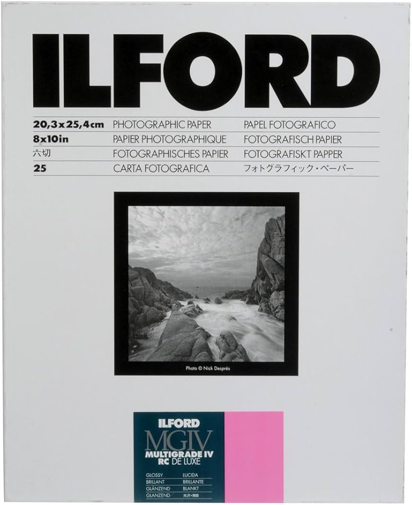 ILFORD 印画紙 8×10 六切 光沢 25枚入 【新品未使用】 Amazon.co.jp: ILFORD 白黒印画紙 MGIV RC 1M 8X10 六切 25枚