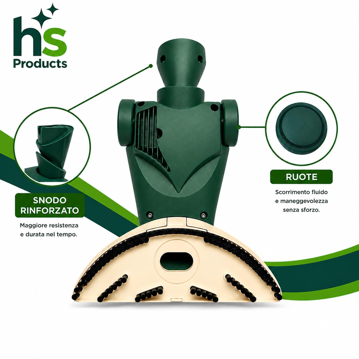 HS PRODUCTS Spazzola per Aspirapolvere Folletto HD35 Compatibile con Modelli 130-131 -135-136- 140-150- 20-0 220S – Ricambio per Aspirapolvere di Alta qualità con Sottospazzola Inclusa