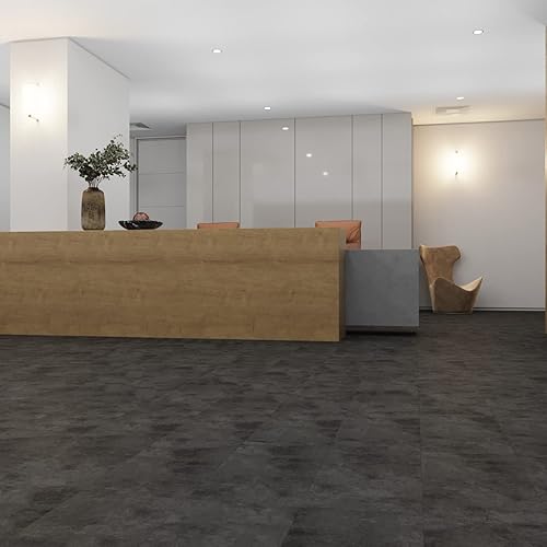 Miniatura 6 de Lucida Surfaces Azulejos de vinilo de lujo  Suelo adhesivo adhesivo para instalación de bricolaje  18 tablas de aspecto de piedra  GlueCore  36 pies