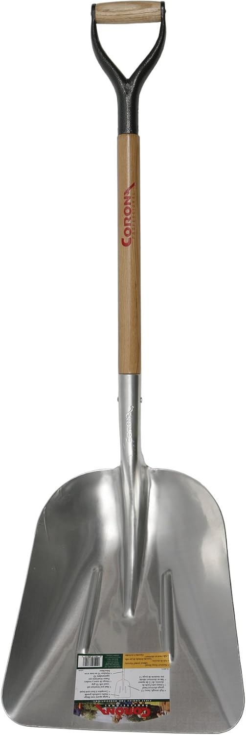 Corona SS 68010 - #10 Aluminum Western Scoop Shovel - D-Grip, 30 Inch