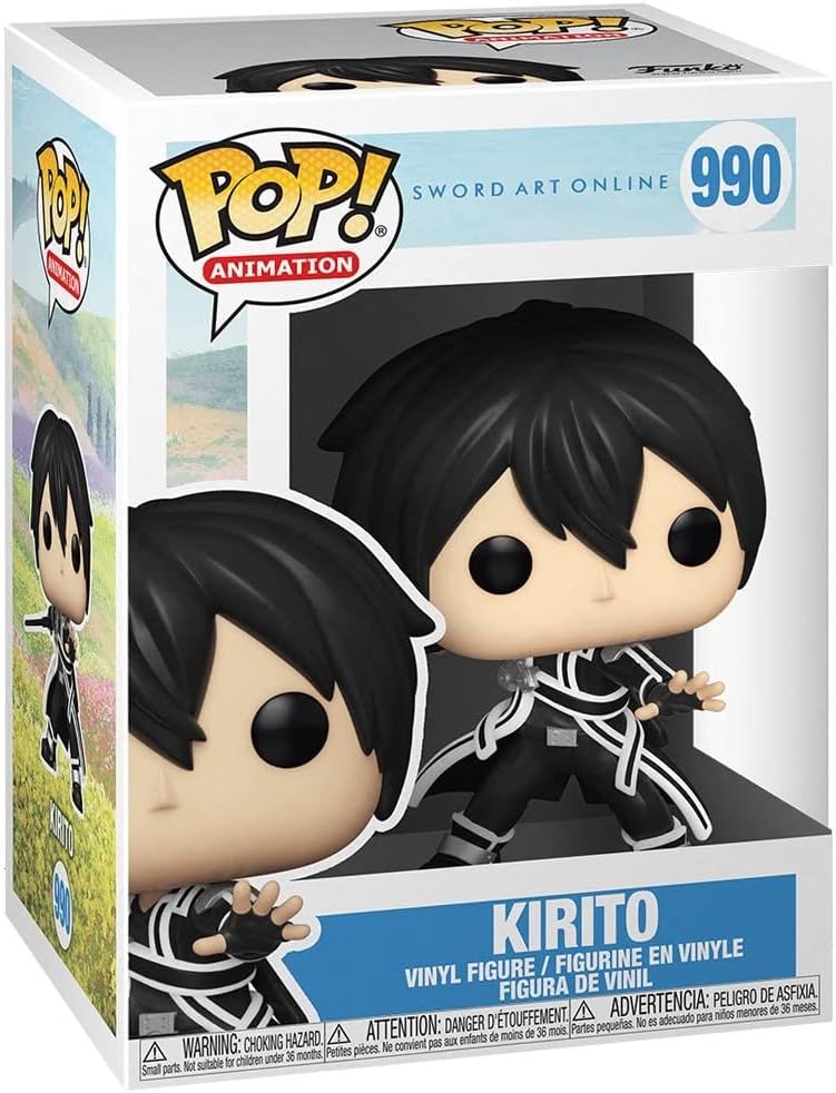 Funko Sword Art Online - Kirito Pop! Vinyl Figure (Bundled with Compatible Box Protector Case), Multicolor, 3.75 inches