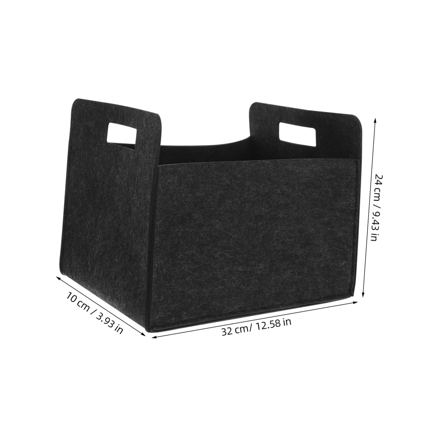 PRETYZOOM Felt Storage Basket Book Storage Box Collapsible Fabric Bin Soft Felt Basket for Office Bedroom