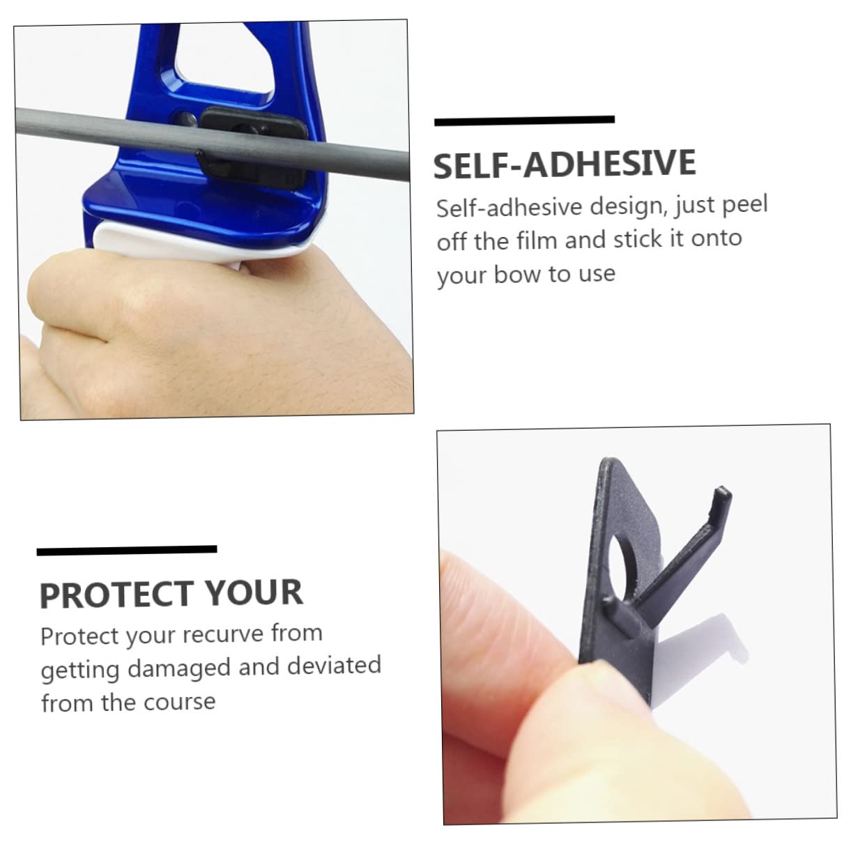 HANABASS 8pcs Plastic Arrow Rest for Self-Adhesive Arrow Stand Patch Material Compatibility for Right Hand Damage Protection for Enthusiasts