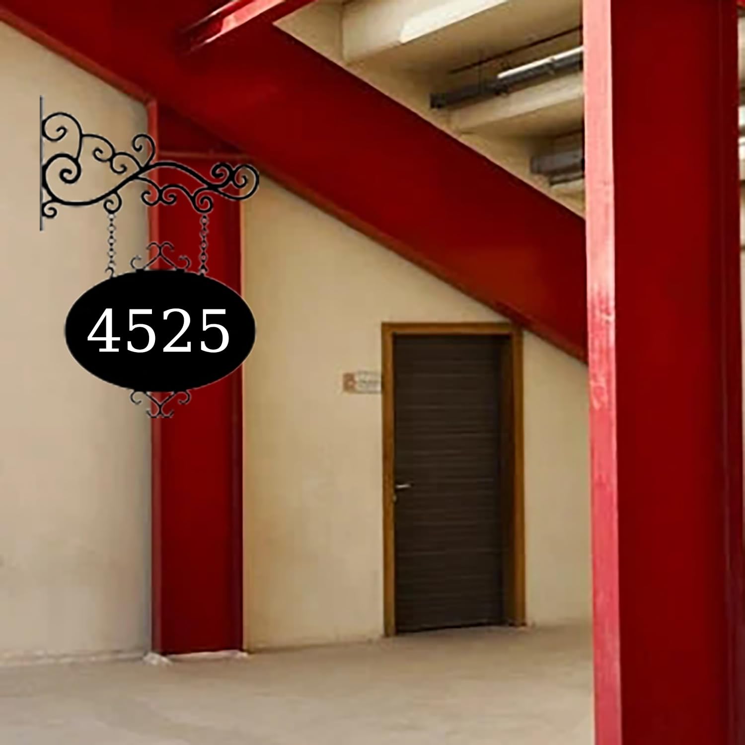 Letrero De Dirección Personalizado Con Soporte De Pared, Números De Casa Hierro, Números Dirección Negros, Letreros Colgantes Metal Con Tornillos Para Casa Jardín, Agregue Su Texto De Doble Cara
