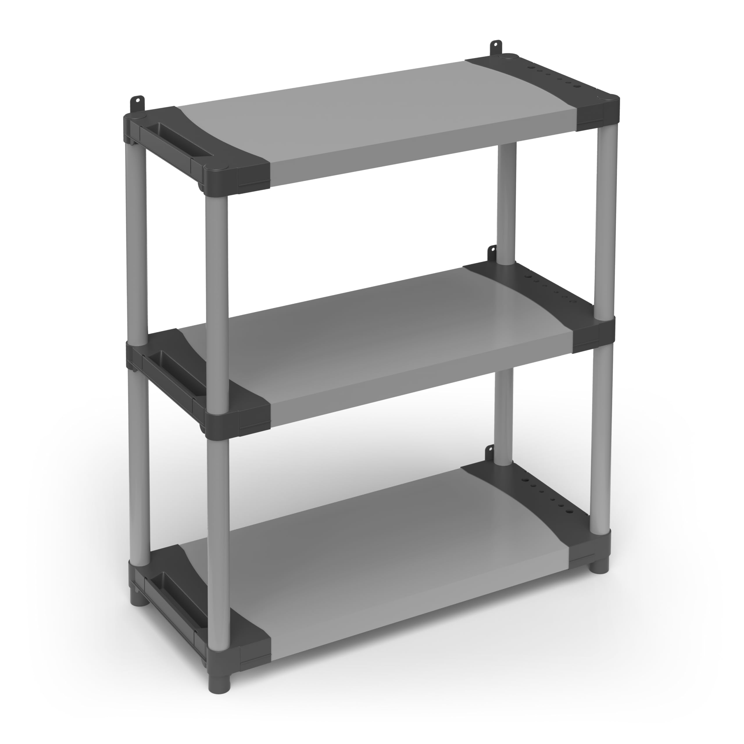 Adventa: Étagère en résine de PVC et PP, 3 étagères, Facile à Assembler, système modulaire, Durable, adaptée aux environnements intérieurs et extérieurs, 80 L x 40 x 85 H cm