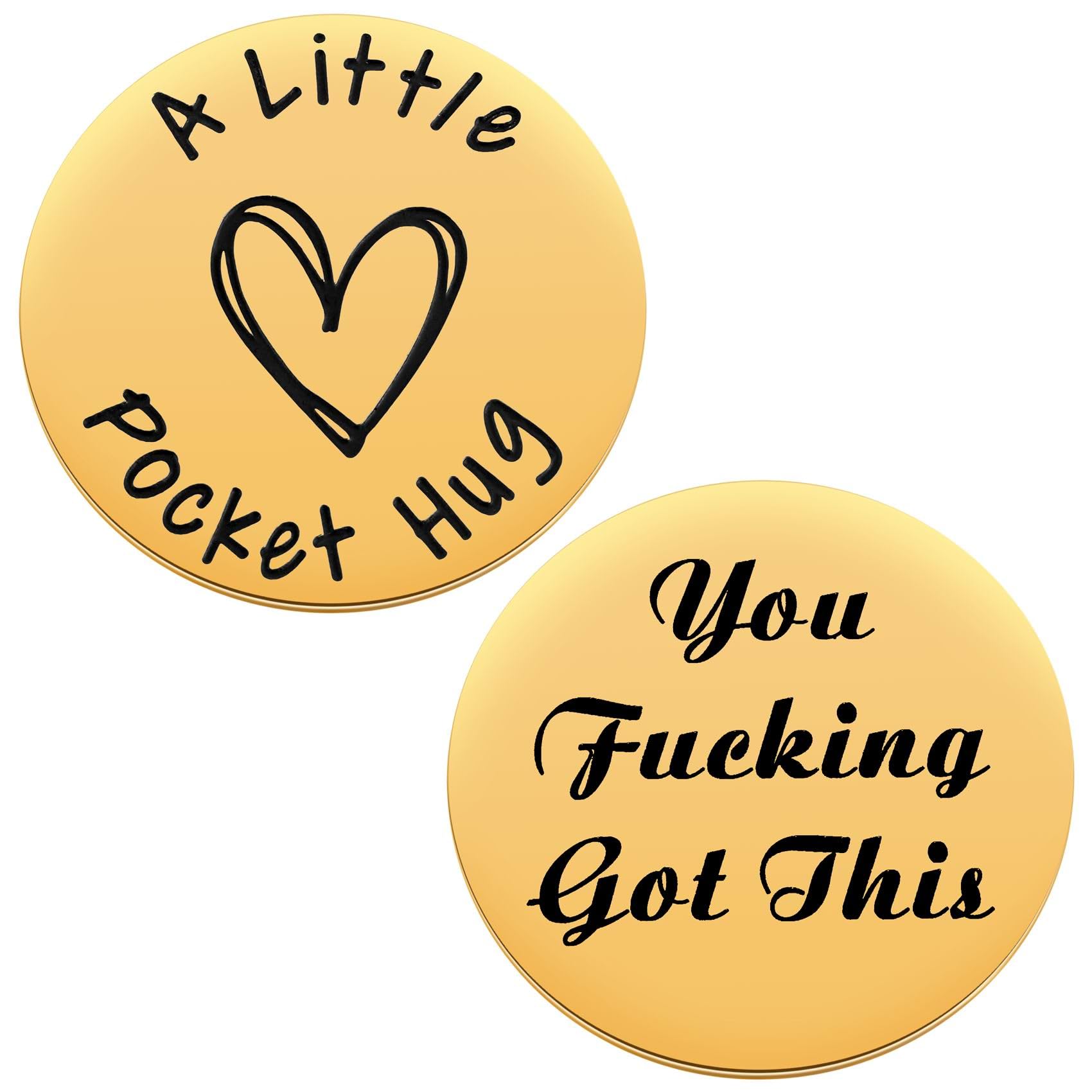 MIXJOYLittle Pocket Hug Long Distance Gifts for Friends, Encouragement Cancer Survivor Recovery Gifts, Thinking of You Token