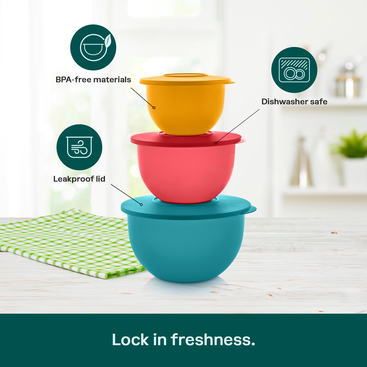 Amazon.com: Tupperware Impressions Classic 3 Bowl Food Storage Set