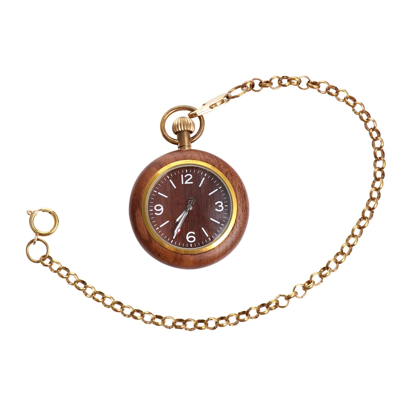 HOMSFOU Reloj de Bolsillo Antiguo Movimiento de Cuarzo Estilo Vintage para Disfraz y Uso Cotidiano