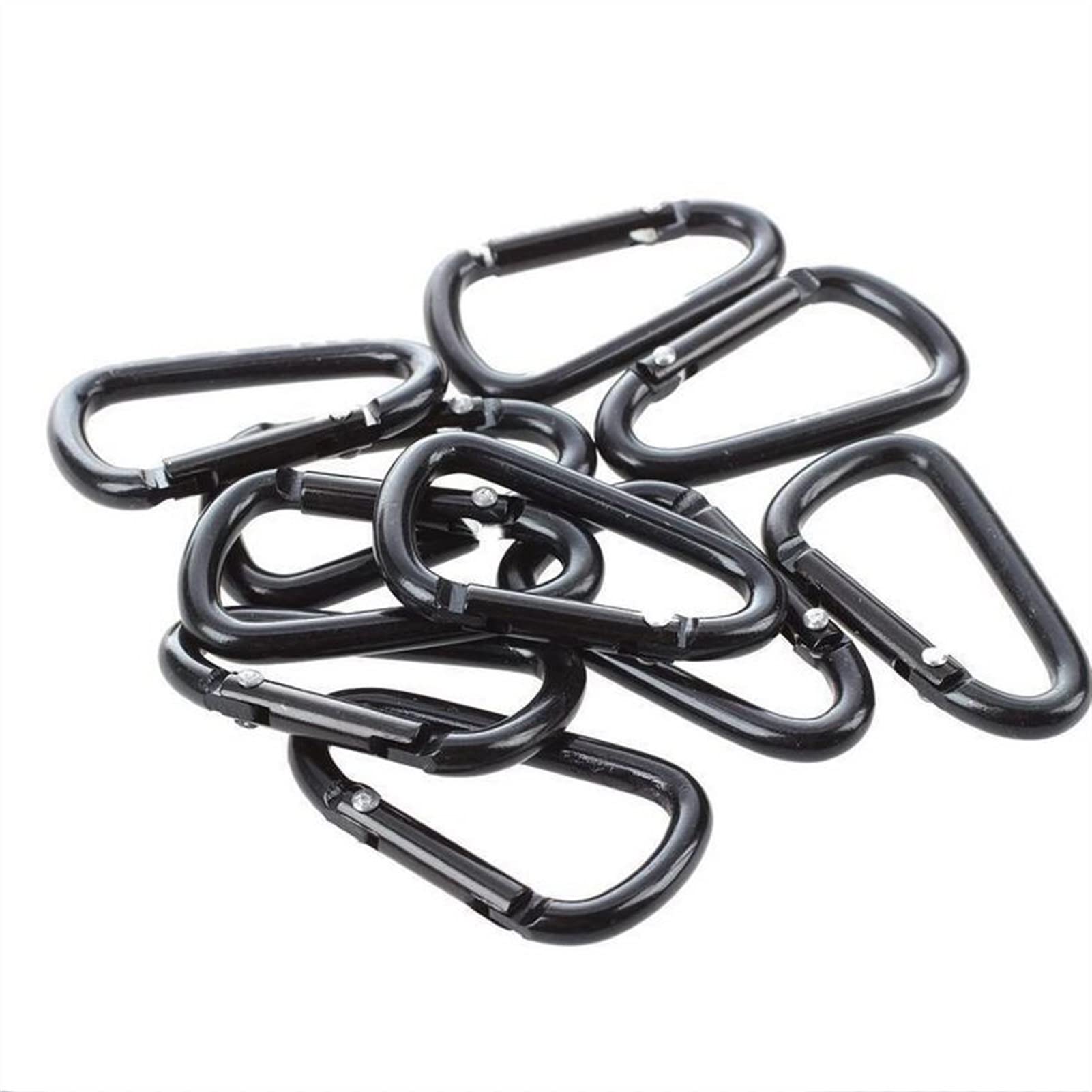 Karabińczyk, 5PCS Mini Karabinek Czarny D Kształt Klamra Aluminiowa Blokada Sprężyna Brelok Klips Na Zewnątrz Kemping Podróże(Gourd Shape)