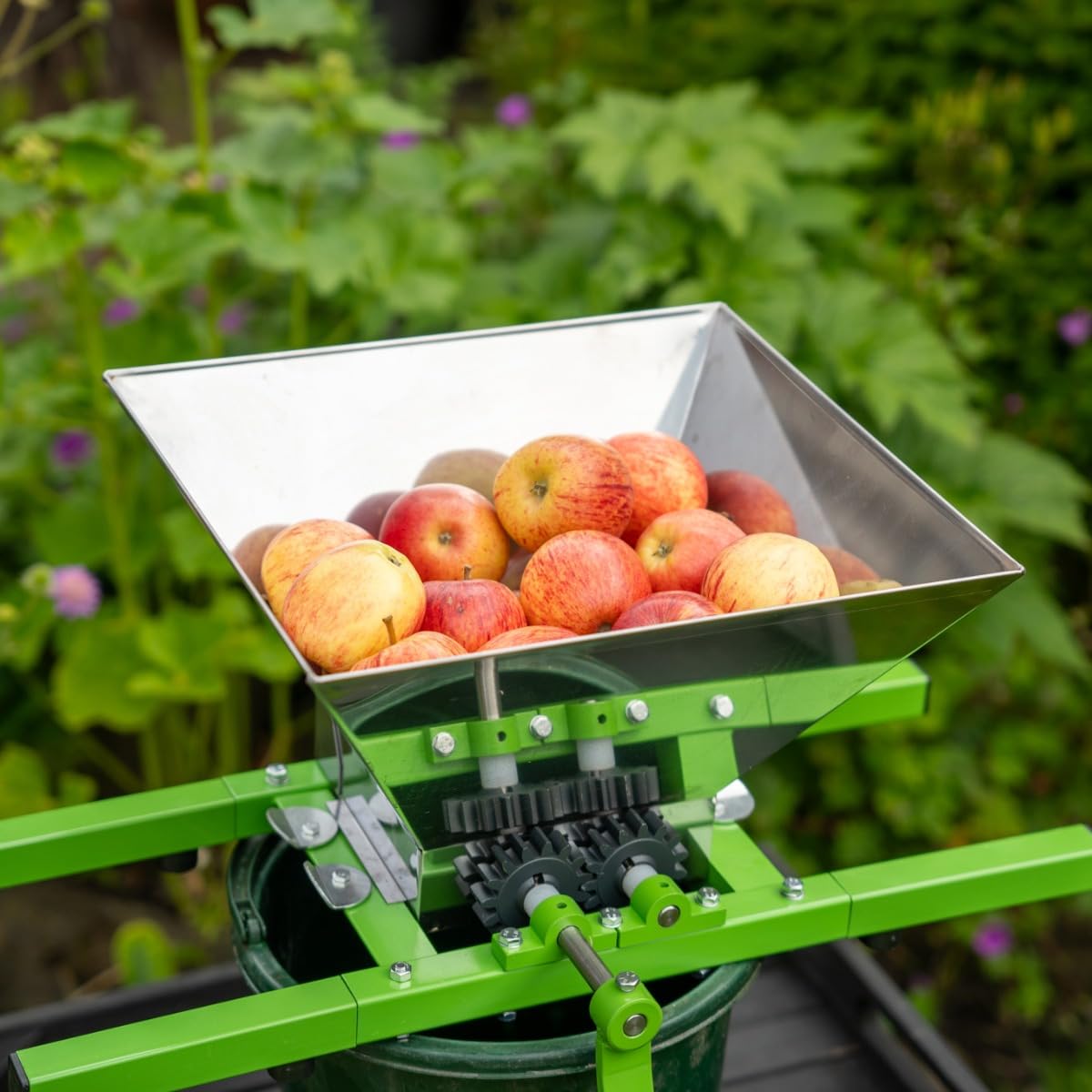 KuKoo - Pigiatrice da Frutta per Schiacciare Uva Mele Pere e Molto Altro Trituratore Trita Frutta per Fare Succhi Vino e Sidro Frantoio Tritura Frutta per Succo Capacità 7 Litri