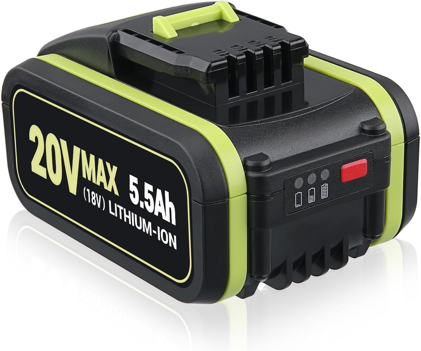 ZEERISA 5.0Ah Battery Replacement for Worx 20V Battery Compatible with WA3551 WA3551.1 WA3553 WA3553.2 WA3641 WG629E WG546E WU268 WX166.4 Trimmer Drill PowerShare Cordless Tools Li-ion 1-Pack