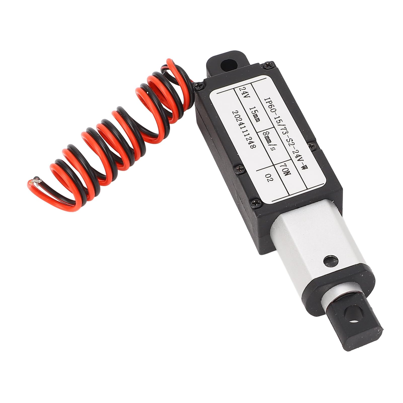 Actuador Lineal de 24 V, Movimiento de Carrera eléctrico, sofá, Aplicaciones versátiles, Compacto y liviano, Durabilidad para servos, Puertas de gabinetes, Pinzas robóticas.