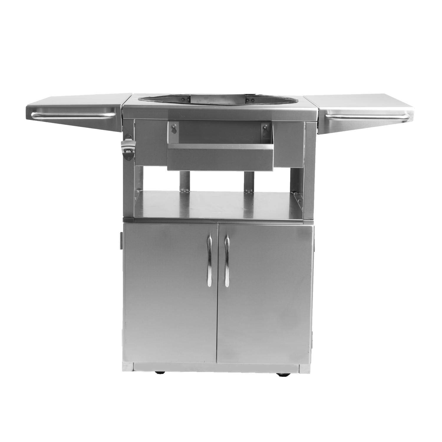 BBQGUYS Signature Stainless Steel Grill Cart for 18Inch Kamado Grill