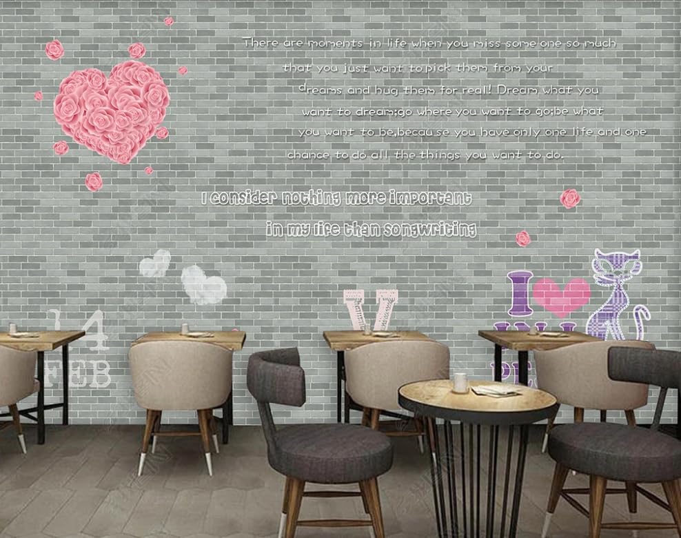 Papier peint intissé l'amour anglais pour masquer les imperfections et grand poster mural
