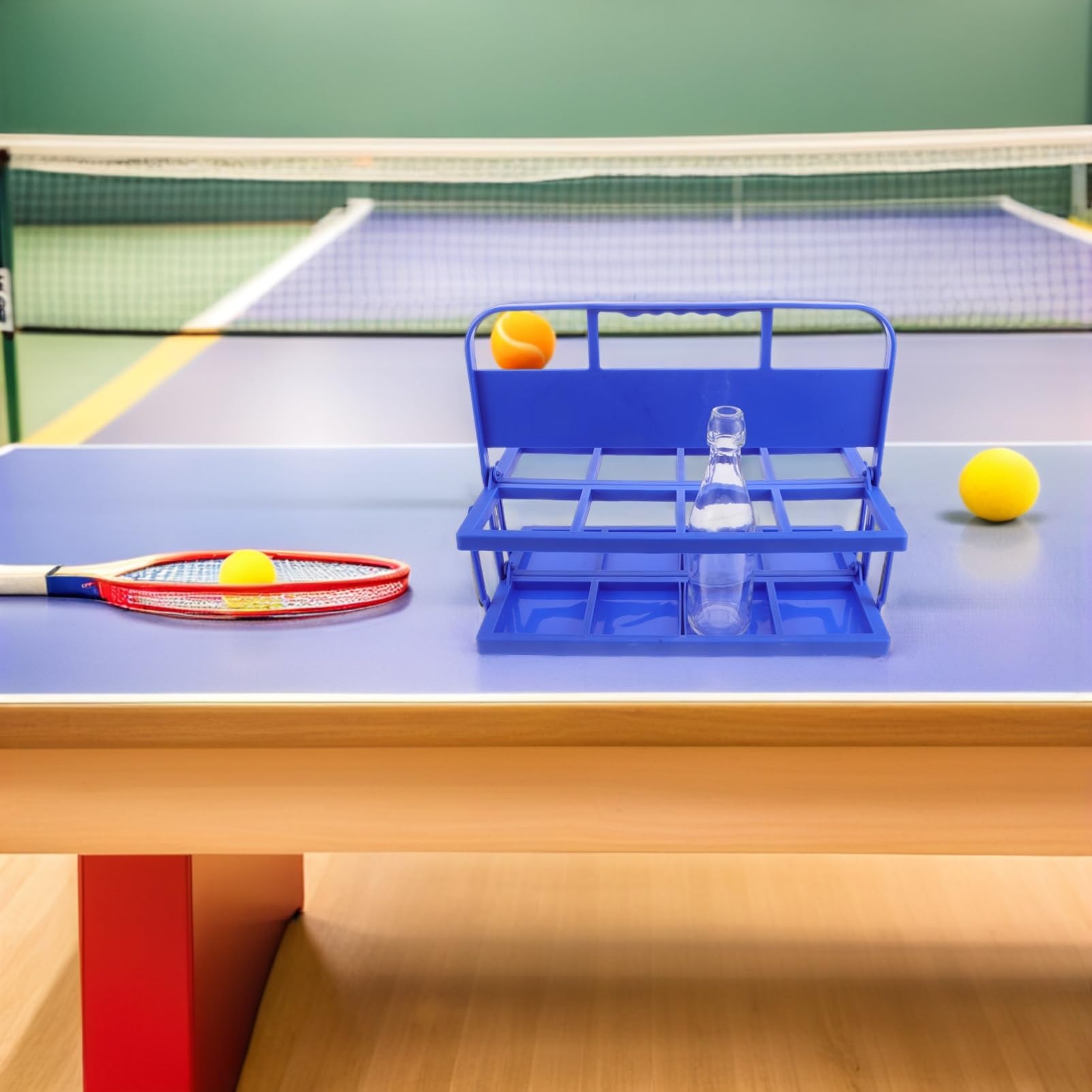 Portaborraccia Pieghevole con Maniglia 8 Posti in Plastica Resistente Porta Bevande Sportivo per Calcio e Outdoor Trasporto Comodo per Squadre e attività all’Aperto